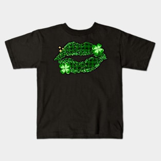 ST Patricks day Lips Kids T-Shirt